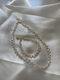 Kette/Armband Set Süßwasserperlen