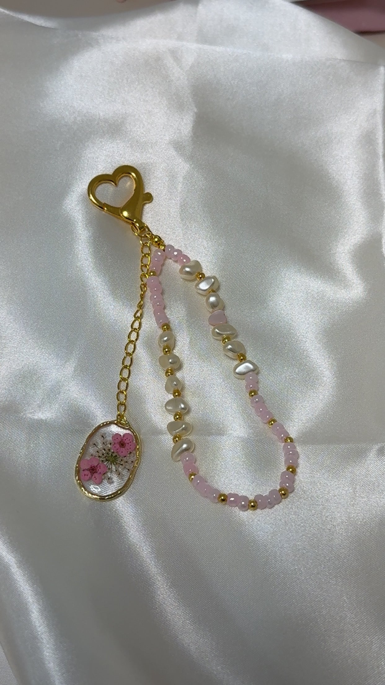 "Pearl Charm" Schlüsselanhänger Rosa